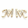 Brass Micro Pave Clear Cubic Zirconia Pendants X-KK-S360-053M-NF-1