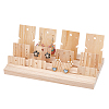 3-Slot Wood Earring Display Stands EDIS-WH0012-85-1