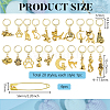 4Pcs 4 Styles Alloy Pendant Locking Stitch Markers HJEW-PH02473-2