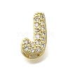 Brass Micro Pave Cubic Zirconia Letter Multi-Strand Links KK-D295-32G-10-1