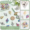 30Pcs 3 Colors 304 Stainless Steel Pendant STAS-DC0012-44-3