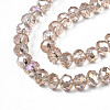 Electroplate Glass Beads Strands EGLA-A034-T6mm-B24-3