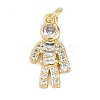 Rack Plating Brass Micro Pave Cubic Zirconia Pendant KK-H509-38G-02-1