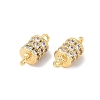 Brass with Cubic Zirconia Connector Charms KK-Q030-09G-3