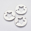 Tarnish Resistant 201 Stainless Steel Pentacle Links connectors STAS-I097-018P-1