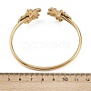 304 Stainless Steel Cuff Bangles for Women BJEW-A147-01A-G-5