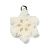 Christmas Flocky Opaque Resin Pendants RESI-C064-01C-1