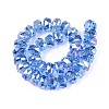 Electroplate Transparent Glass Beads Strands EGLA-N022-04A-D08-2