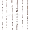 10Pcs 667 Stainless Steel Paperclip Chain Necklaces NJEW-BBC0001-48C-P-6