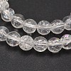 Electroplate Synthetic Crackle Quartz Bead Strands EGLA-J067-8mm-HR06-3