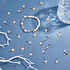60Pcs 2 Colors Alloy Rhinestone Pendants ALRI-DC0001-10-5