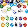 20Pcs Handmade Millefiori Glass Charms PALLOY-TADJ00003-1