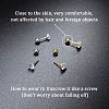 60Pcs Stainless Steel Ear Nuts STAS-BBC0005-14P-5