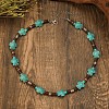 Sea Turtle Dyed Synthetic Turquoise & Coconut Heishi Beaded Necklaces for Men FS-WG4C8C3-01-1