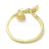 Brass Micro Pave Cubic Zirconia Rings for Women RJEW-E295-35G-3