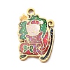 Christmas 304 Stainless Steel Enamel Pendants LS-STAS-B112-02G-10-1