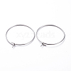 316 Surgical Stainless Steel Hoop Earring Findings STAS-J025-01C-P-2