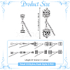 20Pcs 10 Styles Alloy Cord Ends with Lobster Claw Clasps HJEW-PH02011-5
