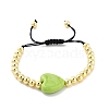 Handmade Lampwork Heart Bracelets BJEW-Q338-01-2
