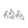 UV Plating Rainbow Iridescent Acrylic Beads OACR-K003-007D-2