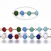 Handmade Faceted Glass Beaded Chains CHS-T003-06G-1