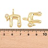 Brass Clear Cubic Zirconia Pendants KK-C170-11B-G-3