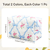 2Pcs 2 Colors Flower Print Cotton & Polyester Cosmetic Zipper Bag AJEW-CN0002-82-2