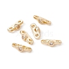 Rack Plating Brass Pave Clear Cubic Zirconia Connector Charms X-KK-G433-04LG-3