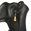 Halloween Glass Candy Corn Dangle Earrings EJEW-MZ00801-2