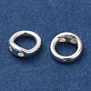 Brass Ring Charm Connectors KK-H502-05S-2