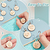 Wooden Pendant Stitch Markers FIND-WH0110-776-5