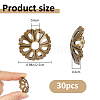 30Pcs Brass Bead Caps KK-FH0008-34AB-2