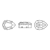 Preciosa® MAXIMA Crystal Sew-On Cups LS-Y-PRC-SD18-00030-235-G-6