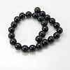 Synthetic Black Stone Beads Strands G-G088-14mm-2