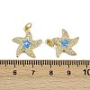 Brass Micro Pave Cubic Zirconia Enamel Pendants KK-L249-04G-02-3