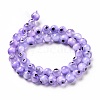 Handmade Evil Eye Lampwork Round Bead Strands LAMP-L055-8mm-21-3