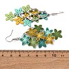 430 Stainless Steel Flower Dangle Earrings EJEW-A137-07P-03-5