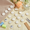 20Pcs Cloth with Aluminum Base Buttons BUTT-NB0001-77B-5