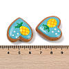 Handmade Heart Lampwork Beads Strands LAMP-P069-04A-05-3