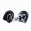 Opaque Resin Stud Earrings EJEW-T012-01-A01-2