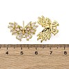 Brass Micro Pave Cubic Zirconia Stud Earrings Findings EJEW-F373-04G-5