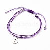 Waxed Polyester Cord Braided Bracelets BJEW-JB05663-01-1