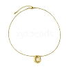 Ion Plating(IP) Initial Letter 304 Stainless Steel Pendant Necklace NJEW-R265-05G-O-2