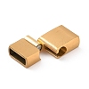 Ion Plating(IP) 304 Stainless Steel Rectangle Magnetic Clasps with Glue-in Ends X-STAS-E089-42G-A-2