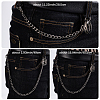 3 Sets 3 Styles Aluminium Twisted Chains for Jeans Pants HJEW-SP0001-53-7