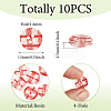 10Pcs Resin Buttons BUTT-TA0001-45B-4
