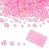 400Pcs 4 Styles Spray Painted Crackle Glass Beads CCG-YW0001-20A-1