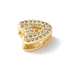 Brass Micro Pave Clear Cubic Zirconia Initial Multi-strand Links KK-S520-01G-01-2