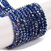 Baking Electroplate Glass Beads Strands DGLA-A039-J4mm-B04-1