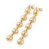 Teardrop Brass Dangle Stud Earrings for Women EJEW-G391-22G-2